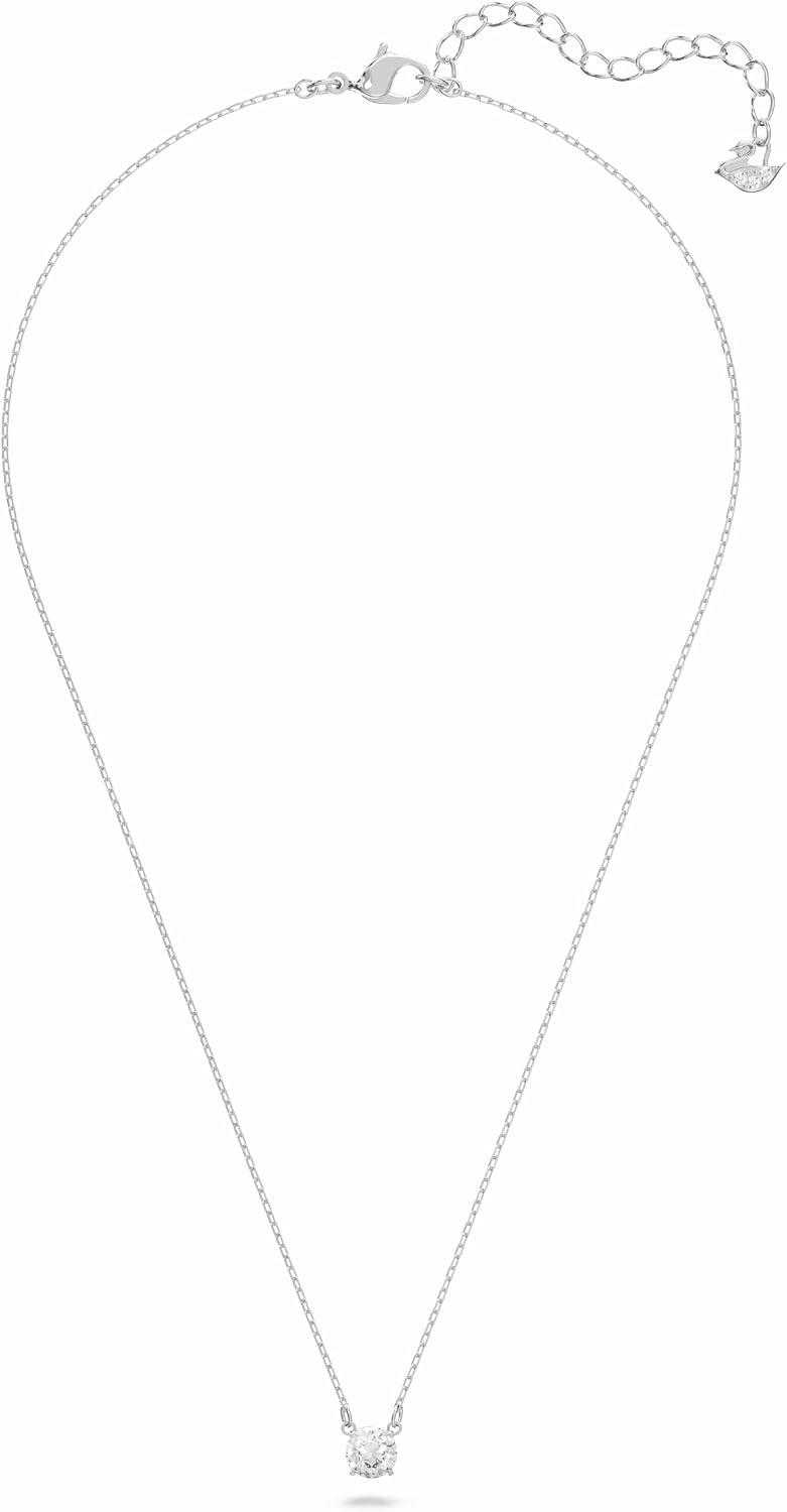 Detalle de Swarovski Stilla Collection Pendant: discreet sparkle in rhodium-plated elegance