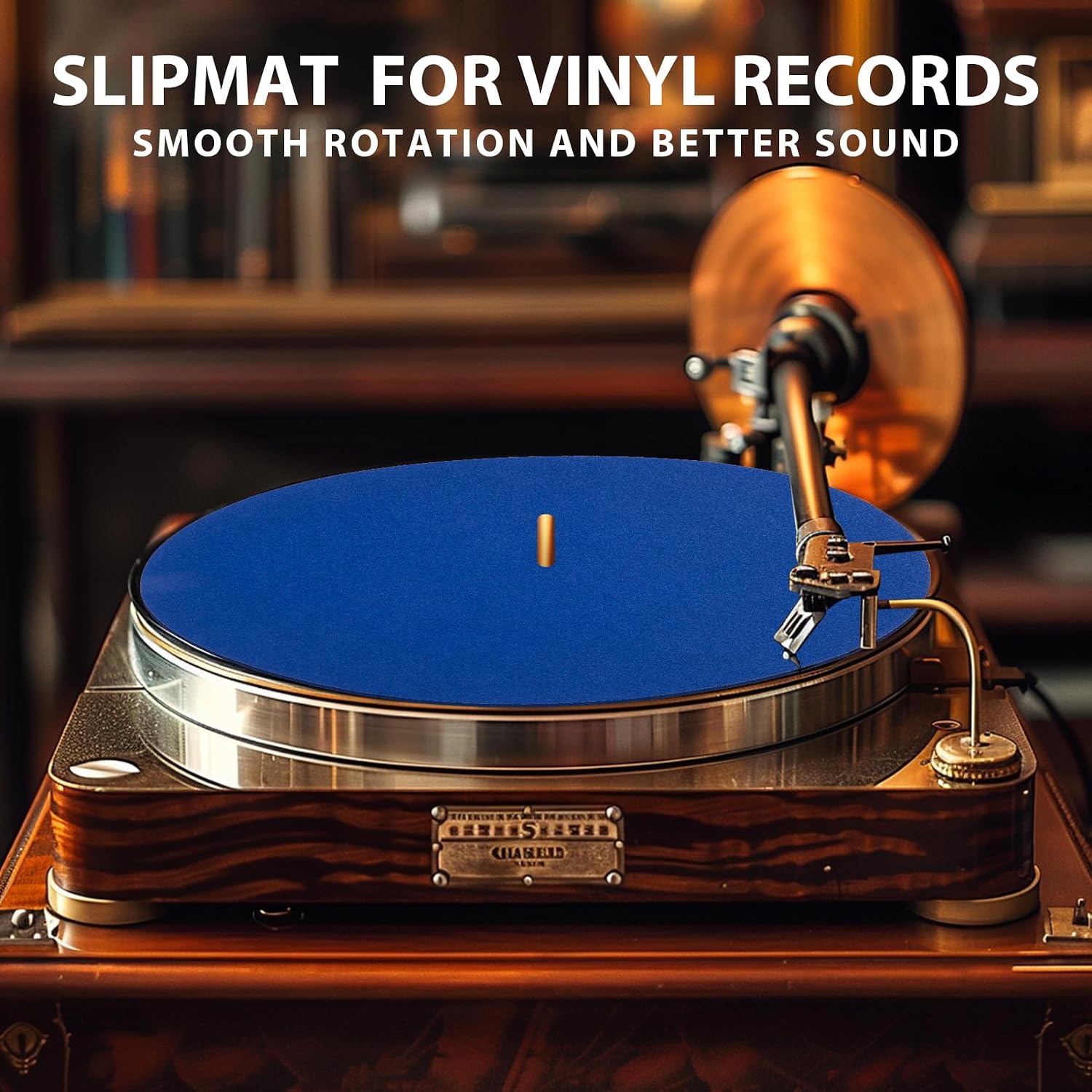 Thumbnail 3 de VixxNoxx LSJ-XGB2 Wool Turntable Slipmat, 2-Pack, 30cm, Green & Navy Blue