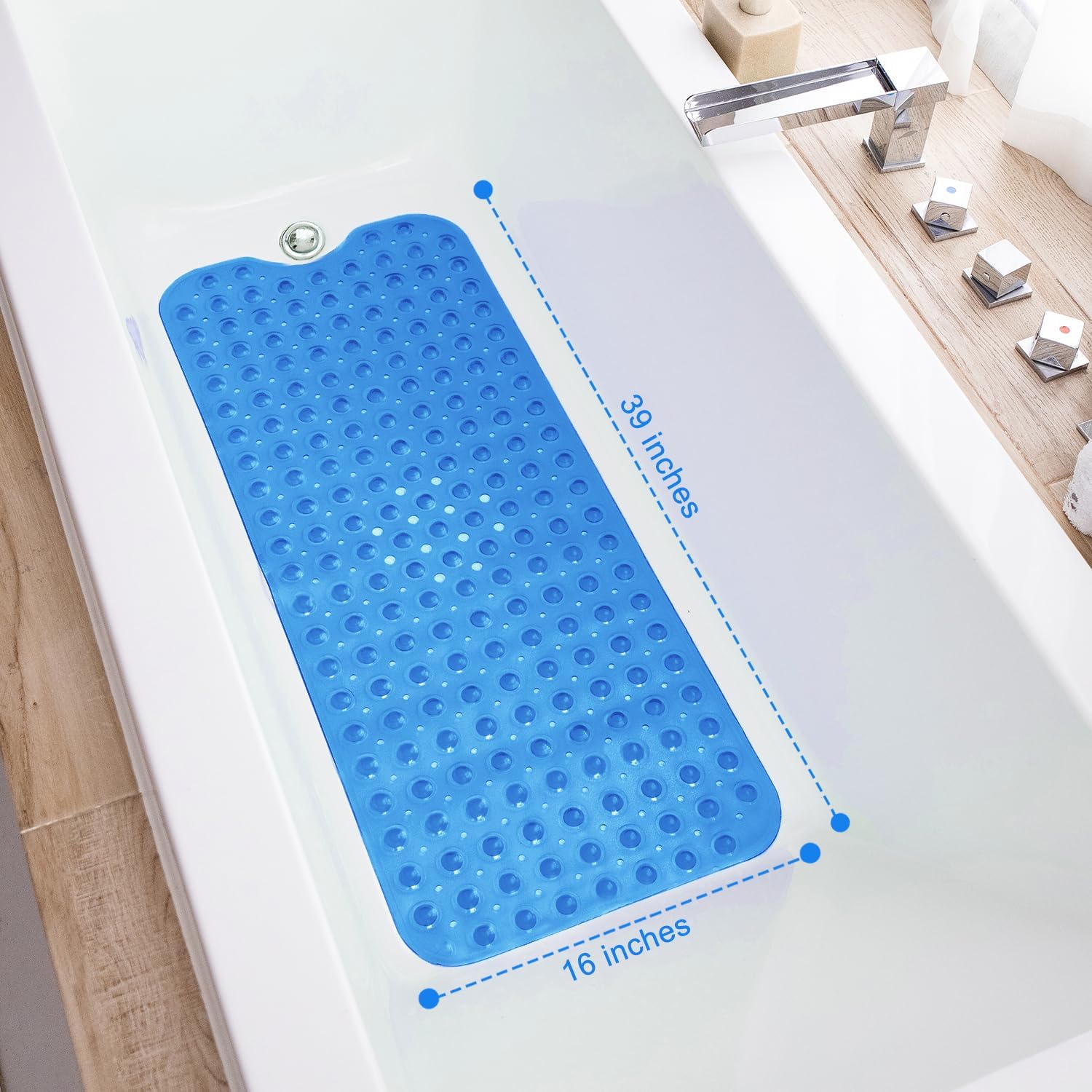 Detalle 2 de TEESHLY Bathtub Mat 39 x 16 Inch