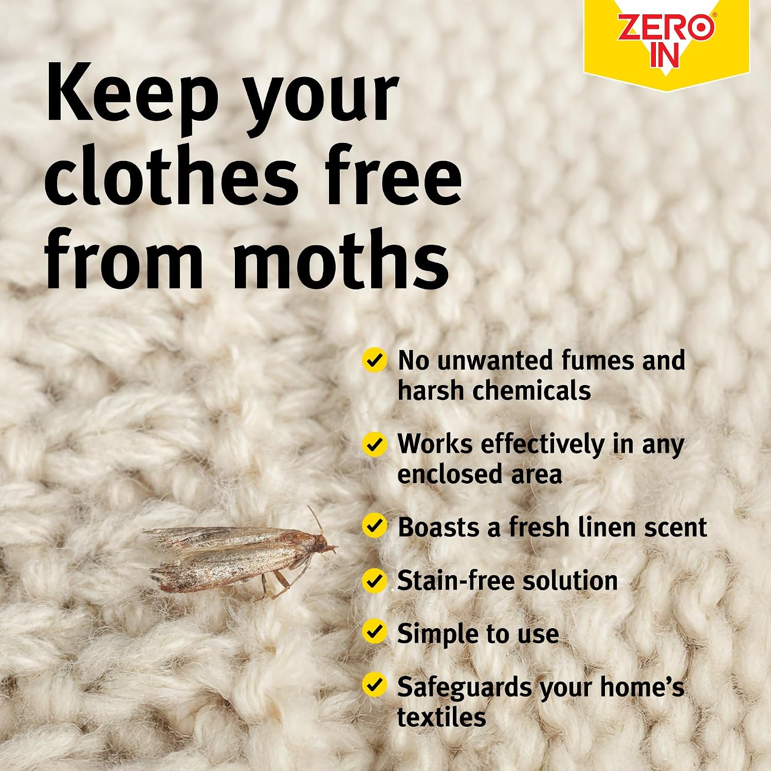 Detalle de Zero In New Generation Moth Balls – Advanced Transfluthrin Moth Killer for Wardrobes (30 Pack)