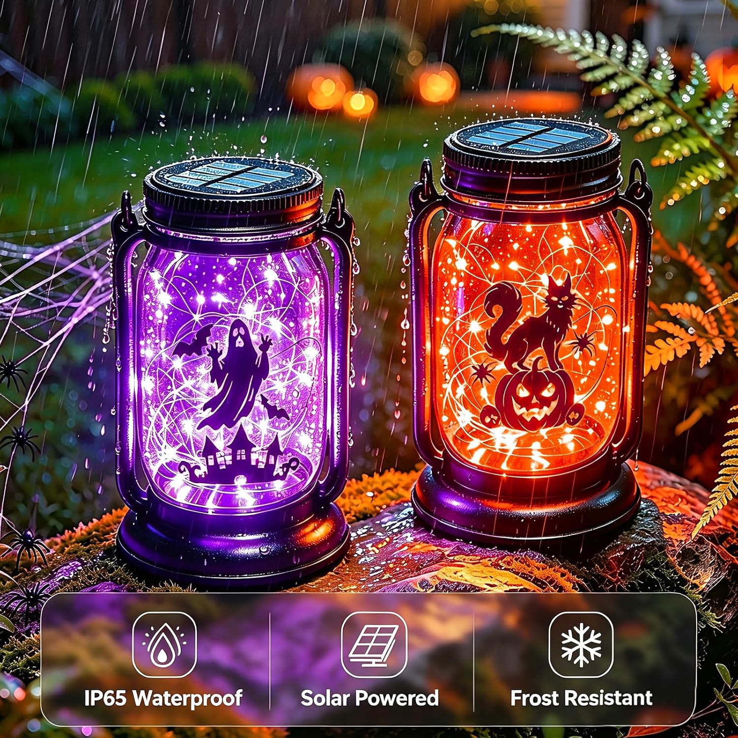 Thumbnail 6 de Halloween Solar Lanterns Glass