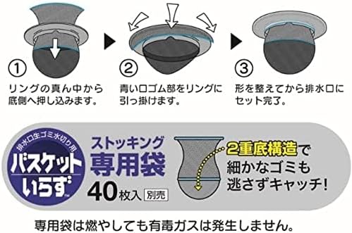 Detalle de Daicel バスケットいらず 専用袋N ストッキングタイプ 40枚入り×2セット