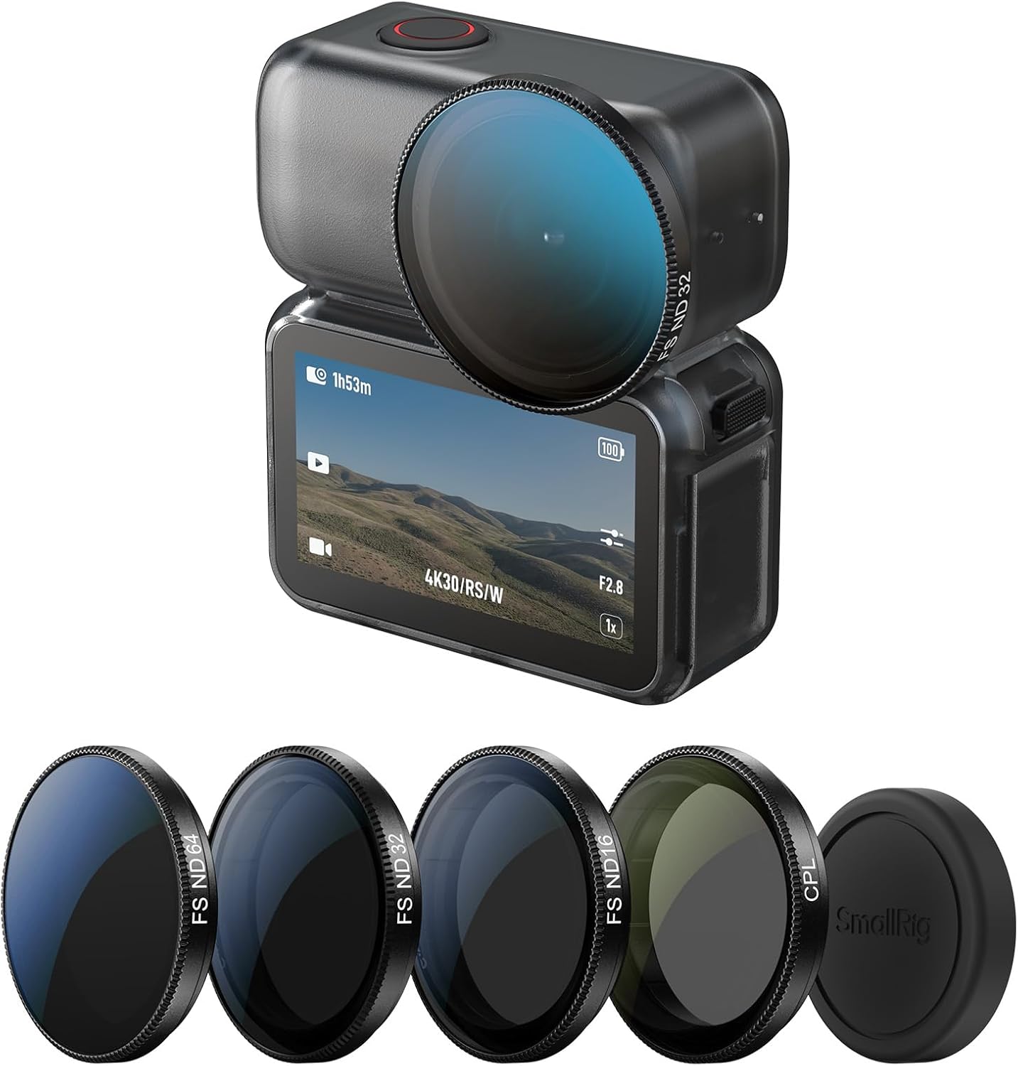 Detalle de SMALLRIG Kit de filtres pour DJI Osmo Nano : CPL + ND16, ND32 et ND64