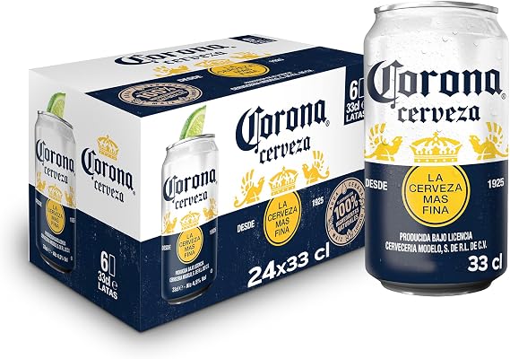 Detalle de Corona Pack de 4 x 6 Latas Lager Ligera 🍺