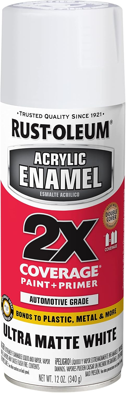 Detalle 1 de Rust-Oleum Acrylic Enamel 2X Spray Paint, Ultra Matte Black, 6-Pack