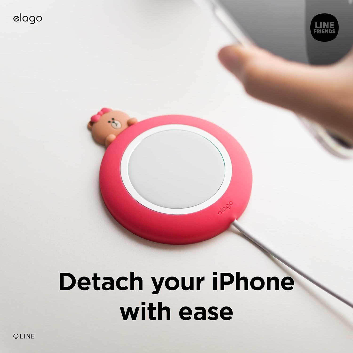 Thumbnail 3 de elago B&F MS Cover di ricarica wireless magnetica compatibile MagSafe (CHOCO) per iPhone 17/16/15/14/13/12