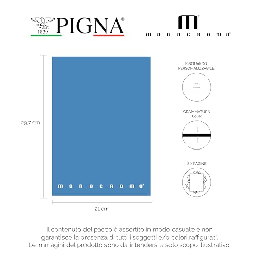 Thumbnail 2 de Pigna Confezione 10 Quaderno Maxi A4 MONOCROMO THE ORIGINAL