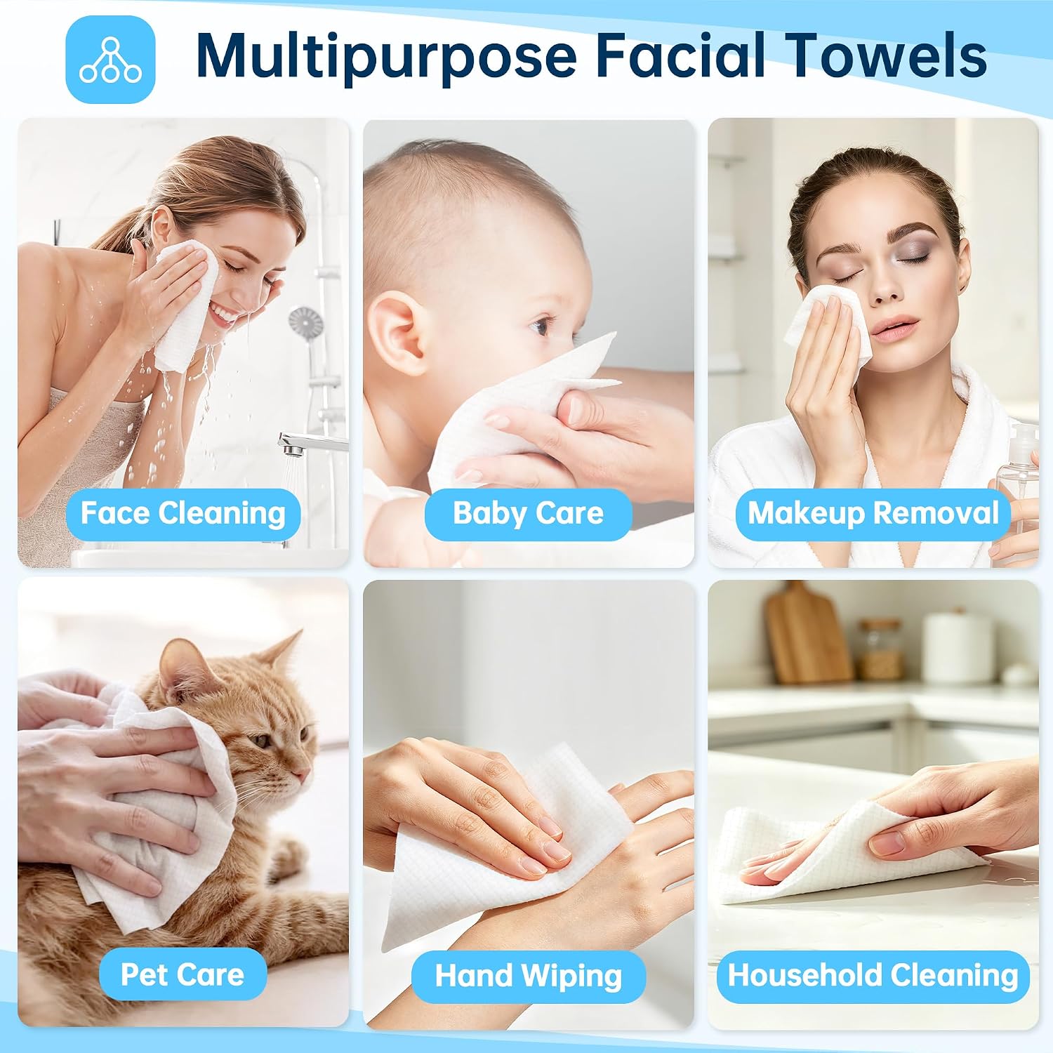 Thumbnail 5 de HOMERHYME HR-11VC600CT Disposable Face Towels, 600 Count, Lint-Free