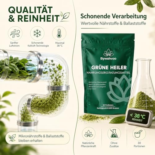 Thumbnail 8 de Grüne Entgiftungspulver – Bywahvoo, 200 g – Matcha, Gerstengras, Spirulina & Heidelbeere