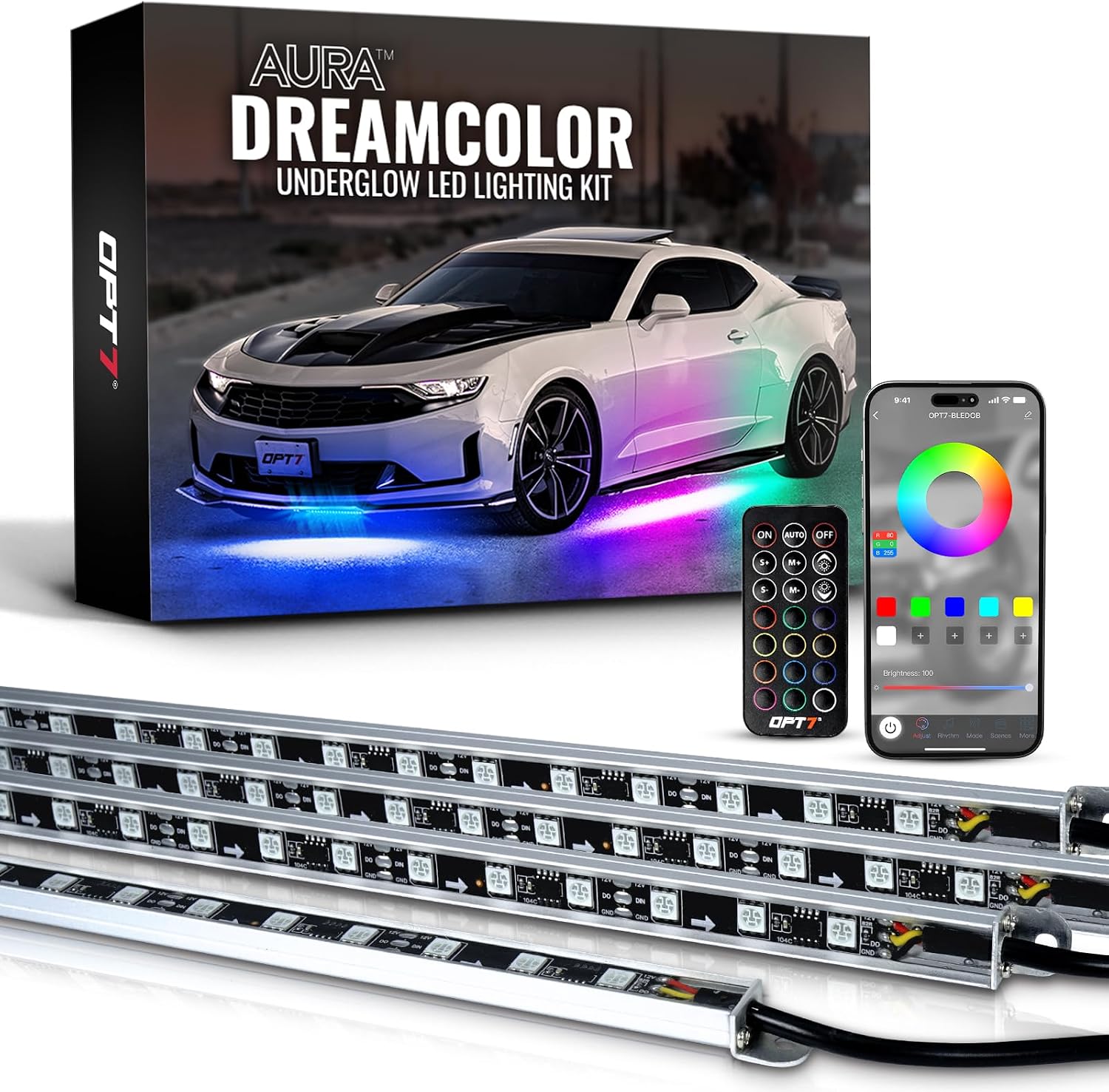 Detalle de OPT7 Aura DreamColor 12V Underglow RGBIC Lights