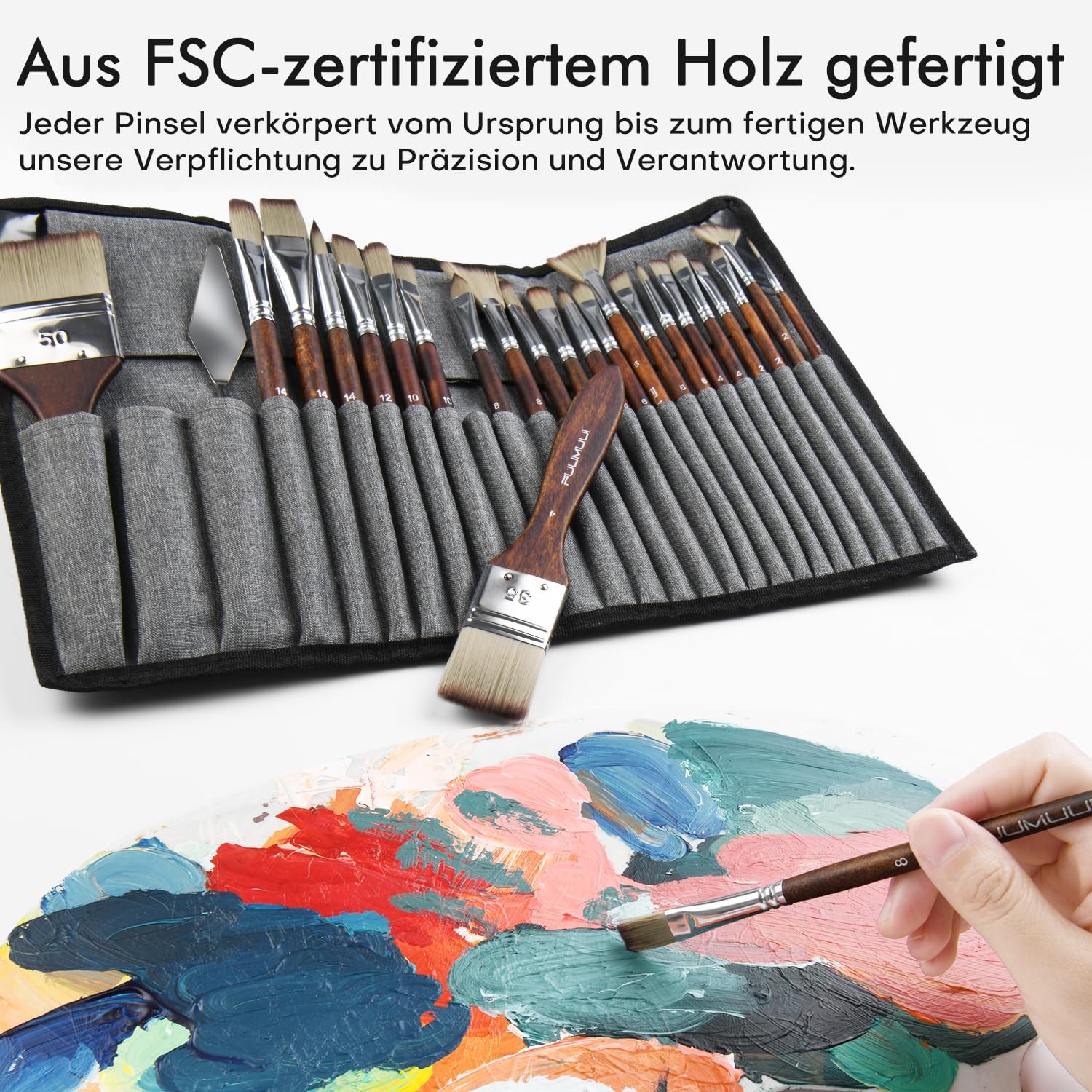 Detalle 2 de Pinselset Acrylfarben 25-teilig für Acryl