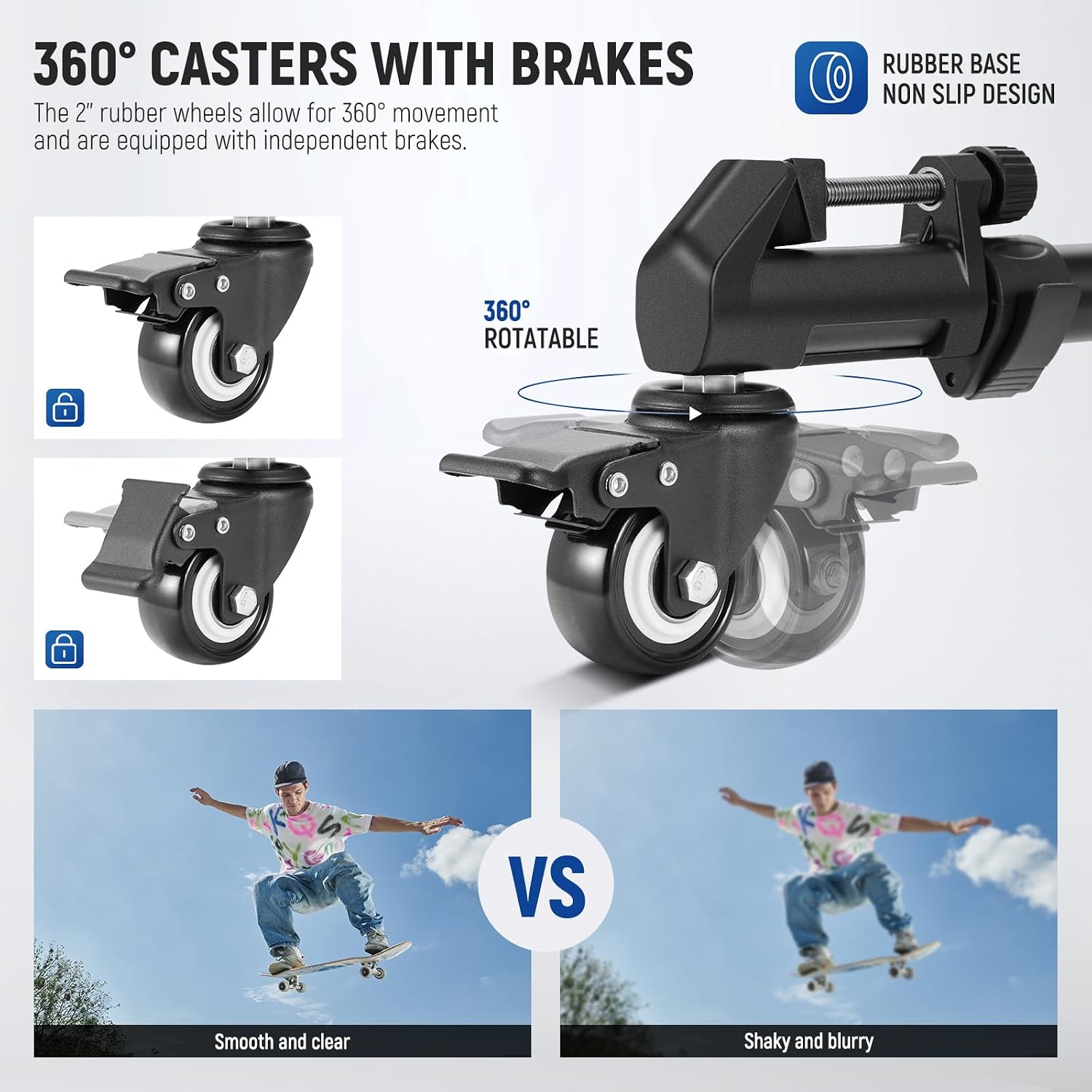 Detalle de Neewer Heavy Duty Tripod Dolly with Adjustable Leg Mounts for DSLR Cameras and Camcorders