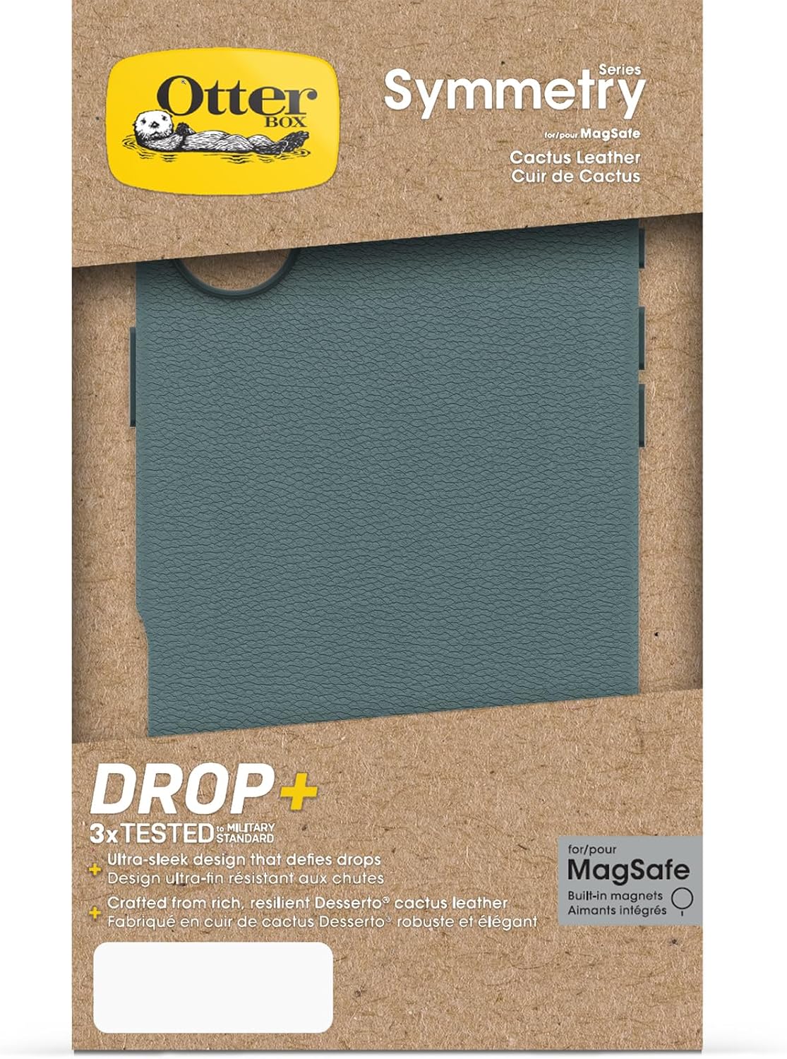 Thumbnail 4 de OtterBox Symmetry Series Cactus Leather MagSafe per iPhone 16 Plus – Custodia ultrasottile, antiurto, verde