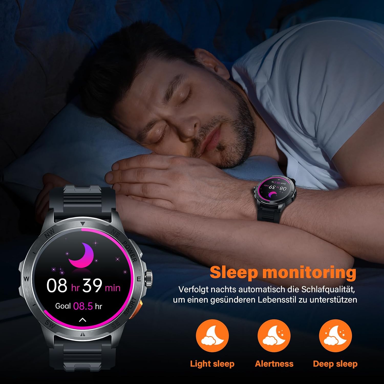 Thumbnail 5 de 2025 Reloj Inteligente Militar Hombre ⌚ 100+ Modos Deportivos