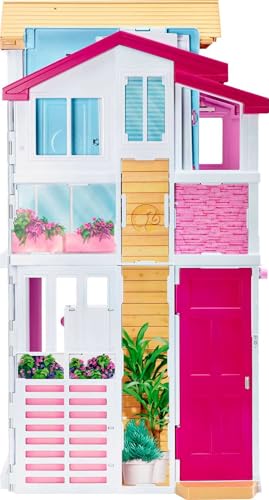 Thumbnail 4 de Barbie Supercasa DLY32 casa de muñecas con 4 habitaciones