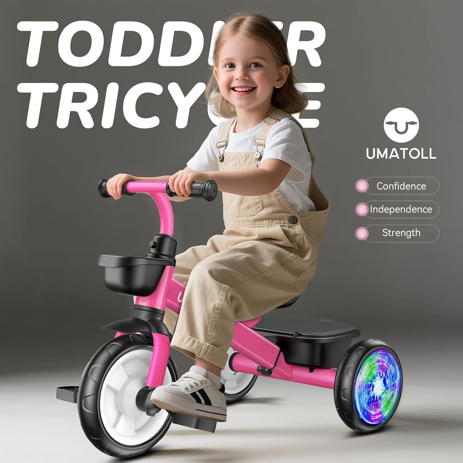 Detalle 2 de Umatoll Tricycle for Toddlers 3-Position Seat 2-5