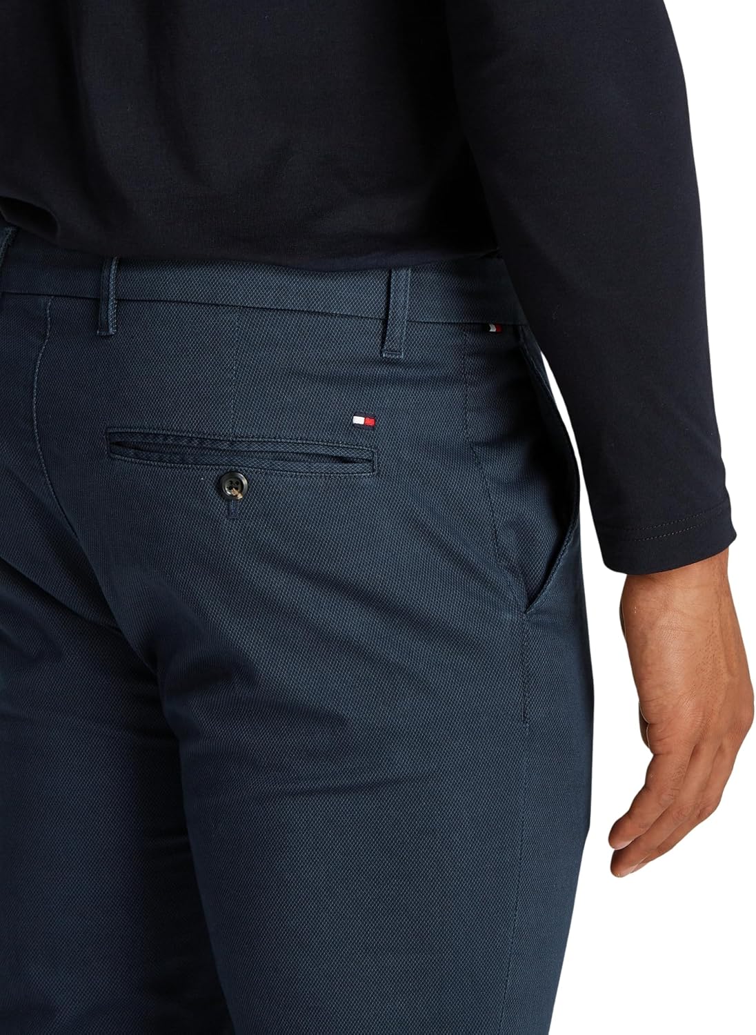 Detalle de Tommy Hilfiger Herren Chino Hose Bleecker Printed Structure Slim Fit