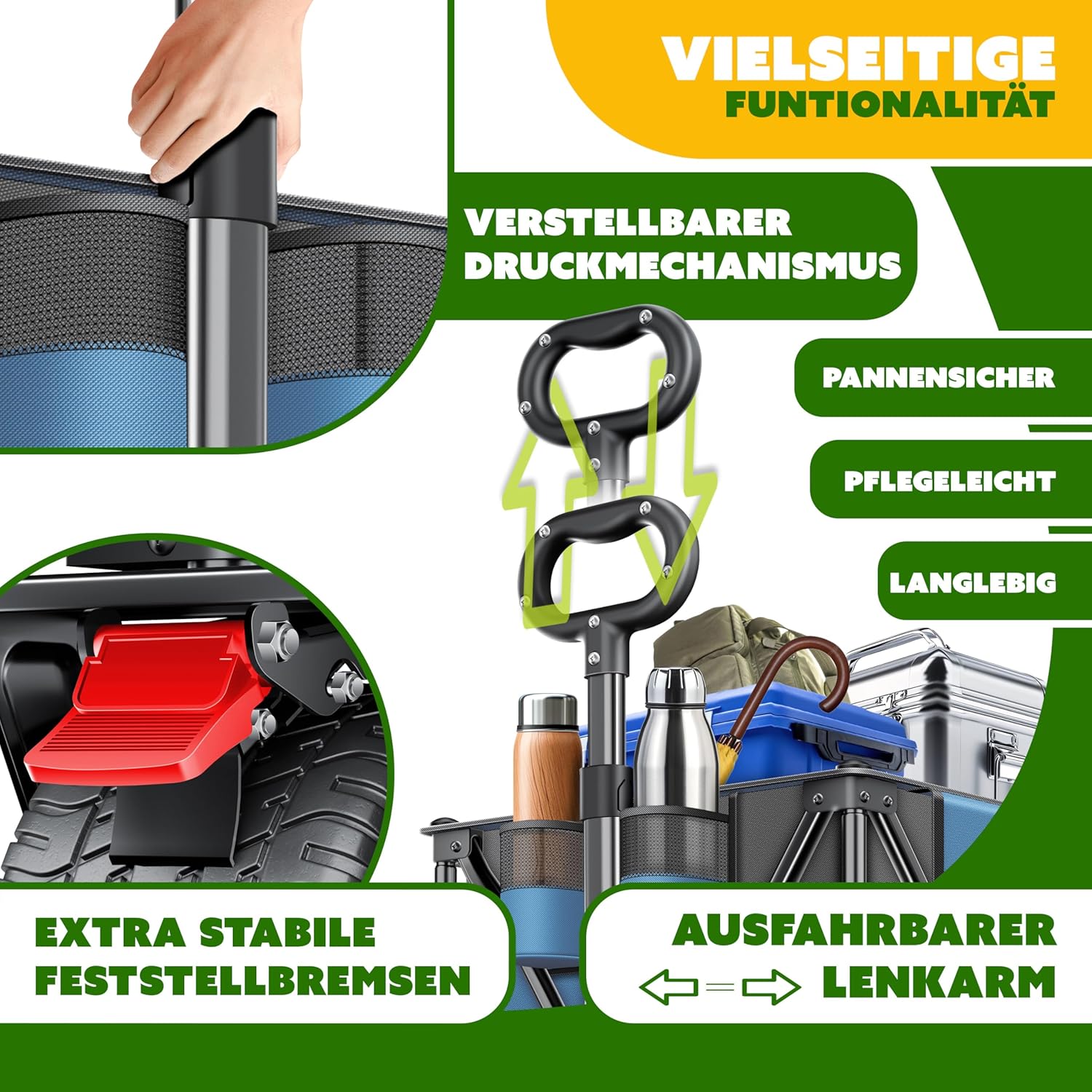 Thumbnail 4 de KESSER® Carro de Mano GTR9000🛻 200kg, Plegable, Ruedas 360°