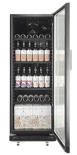METRO Professional Frigorífico GSC2360B: expo y almacenamiento frigorífico de 347 L con puerta de cristal y llave