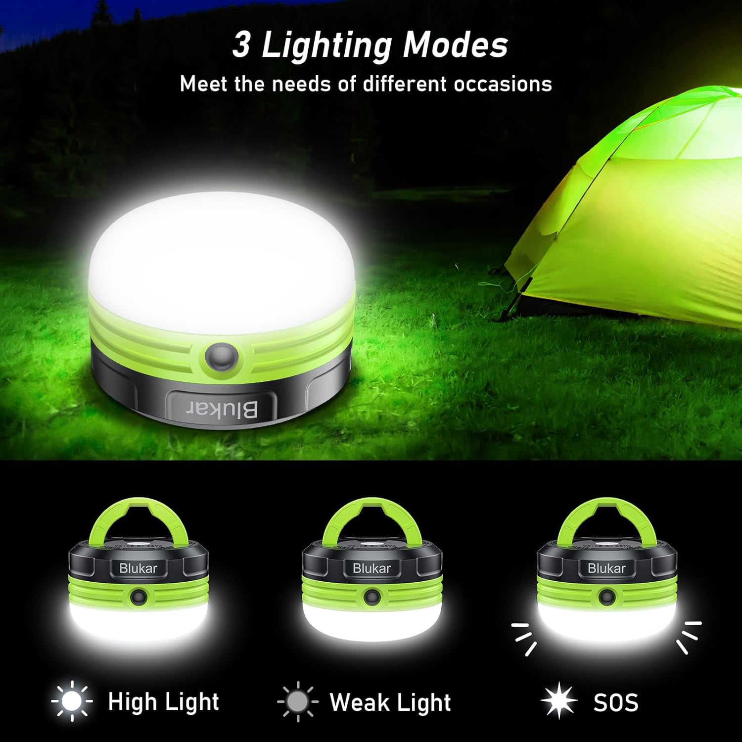 Thumbnail 2 de Blukar Campinglampe LED mit 3 Modi