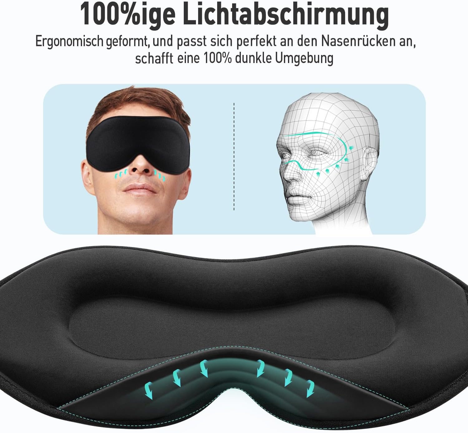 Detalle de Umisleep Schlafmaske Seitenschläfer 3D-Augenhöhlen 😴