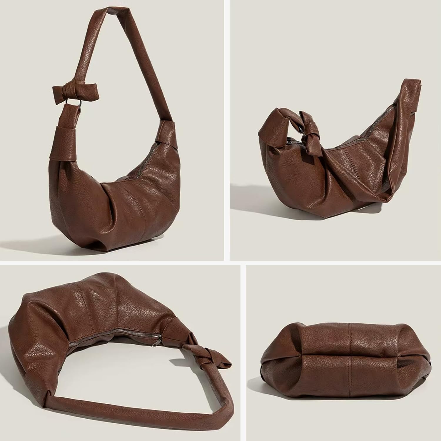 Thumbnail 2 de Mabecol Damen Umhängetasche aus PU-Leder – Hobo/Shopper mit verstellbarem Schultergurt
