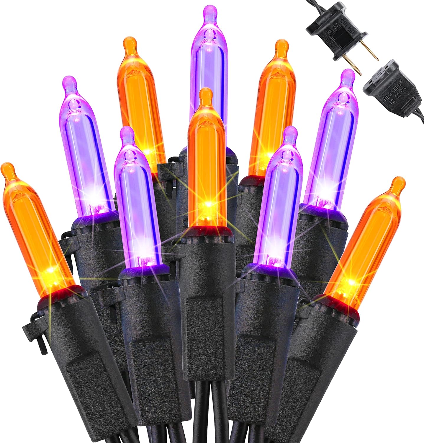 Detalle de Brizled TSD-100M-2/S-FT19 Purple and Orange 100-LED Halloween String Lights