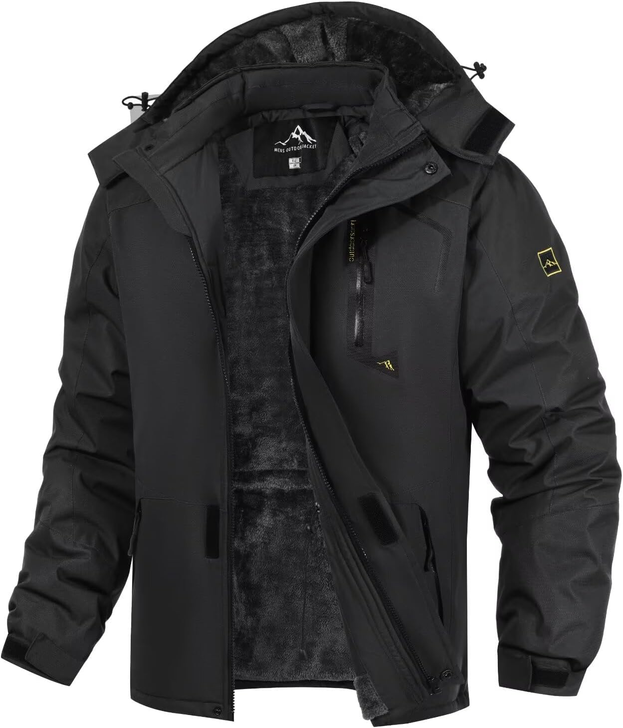 Detalle de PrimeCrest Hombres Chaqueta impermeable con capucha desmontable