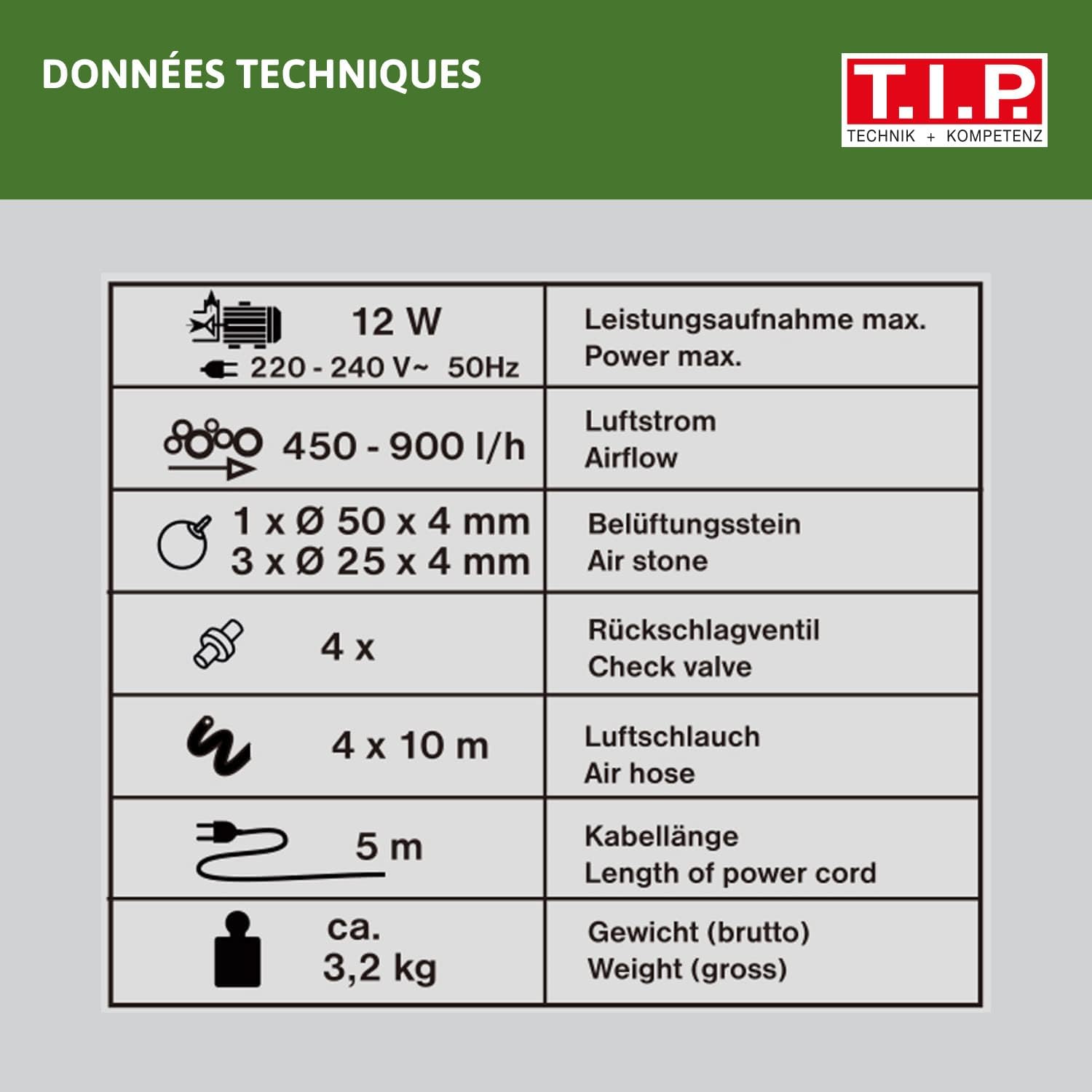 Thumbnail 4 de T.I.P. Pompe d'aération d'étang 1000/4 – Pompe à oxygène adjustable avec 4 sorties pour plans d'eau