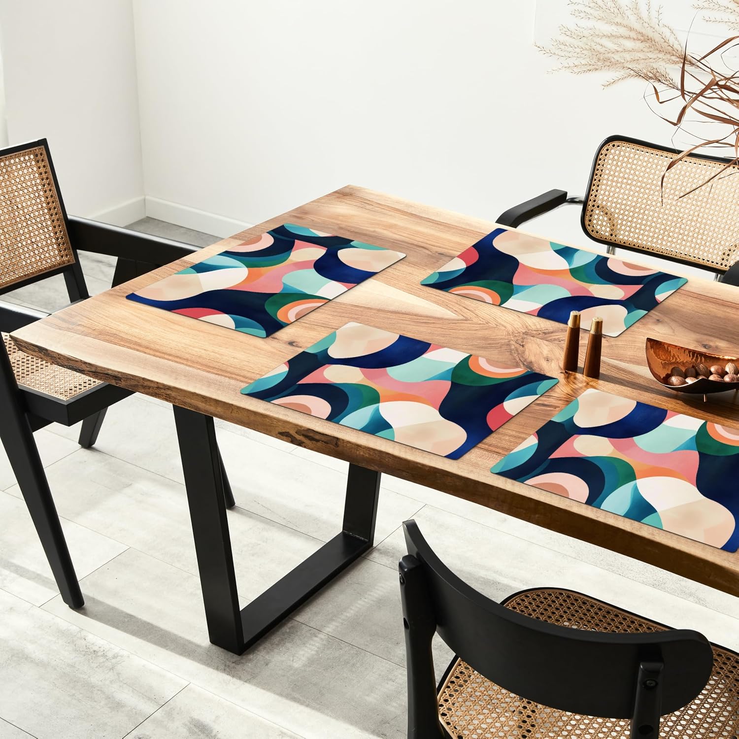 Detalle de KitchenYeah 8721172060600 placemats, 6-delig, vinyl, antislip, 45 x 30 cm