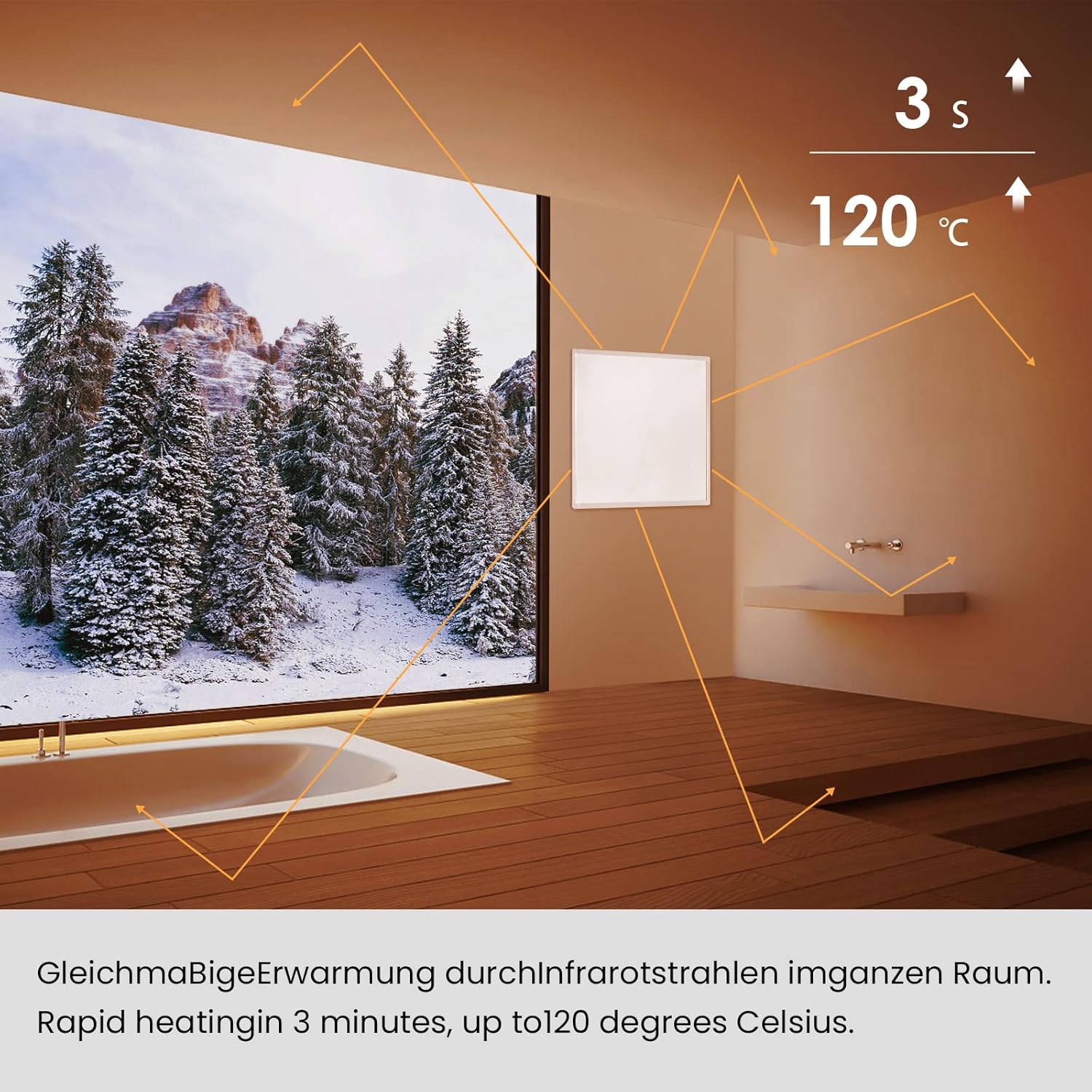 Detalle 2 de Hocosyme Infrarotheizung 180 Watt für 2-5 m²