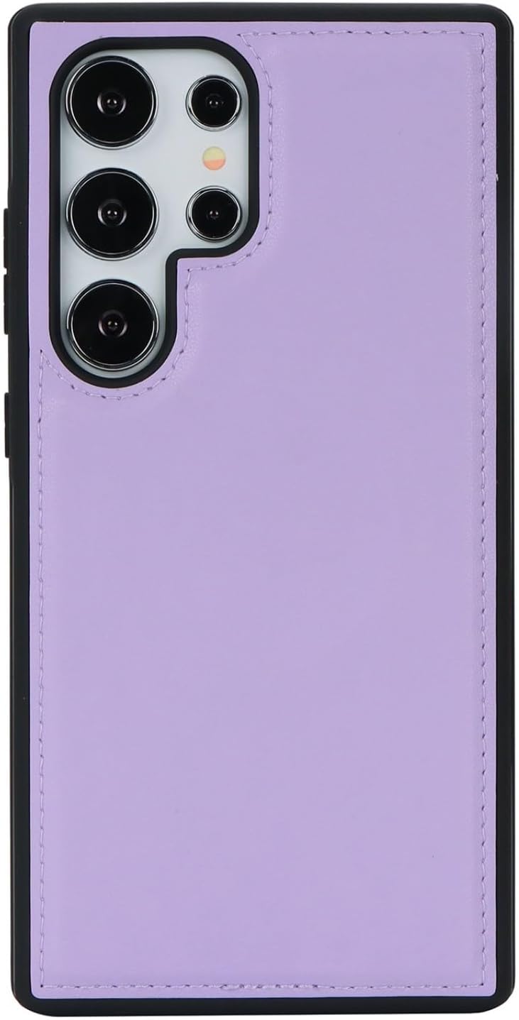 Detalle de Zouzt Case for Samsung Galaxy S24 Ultra: Detachable 2-in-1 Wallet Magnetic Case with Card Holder, Kickstand, and PU Leather — Purple