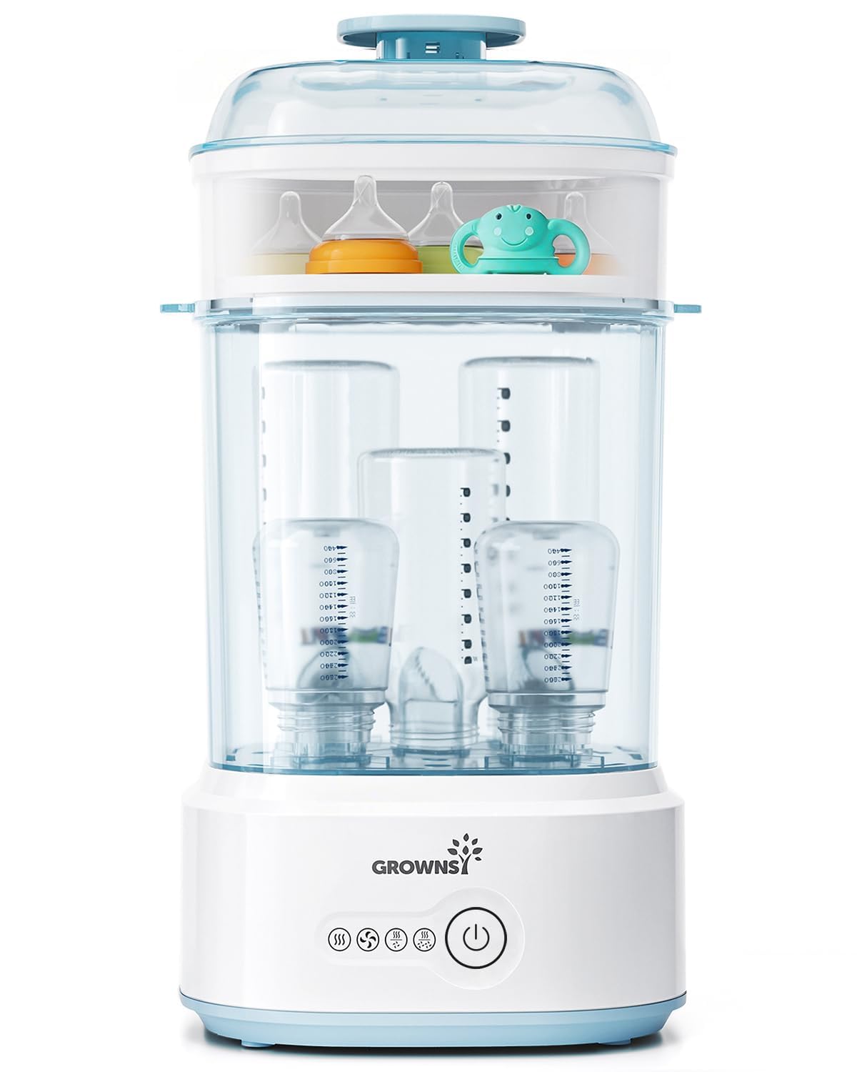 Detalle de Grownsy LS-BE916 Compact Baby Bottle Sterilizer and Dryer, Blue