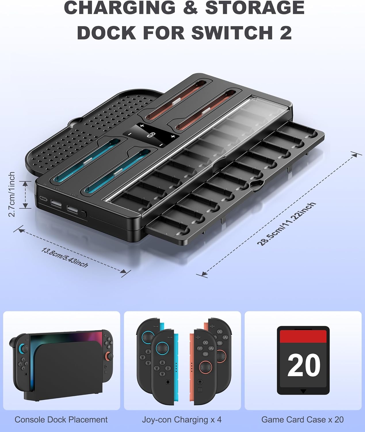 Thumbnail 2 de HELLCOOL Switch 2 Ladestation für Nintendo Switch 2 Controller