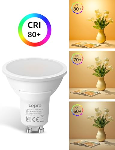 Thumbnail 6 de Lepro GU10 LED Bulbs, Warm White 2700K, 4.5W, 50W Equivalent, Pack of 5 by Lighting EVER