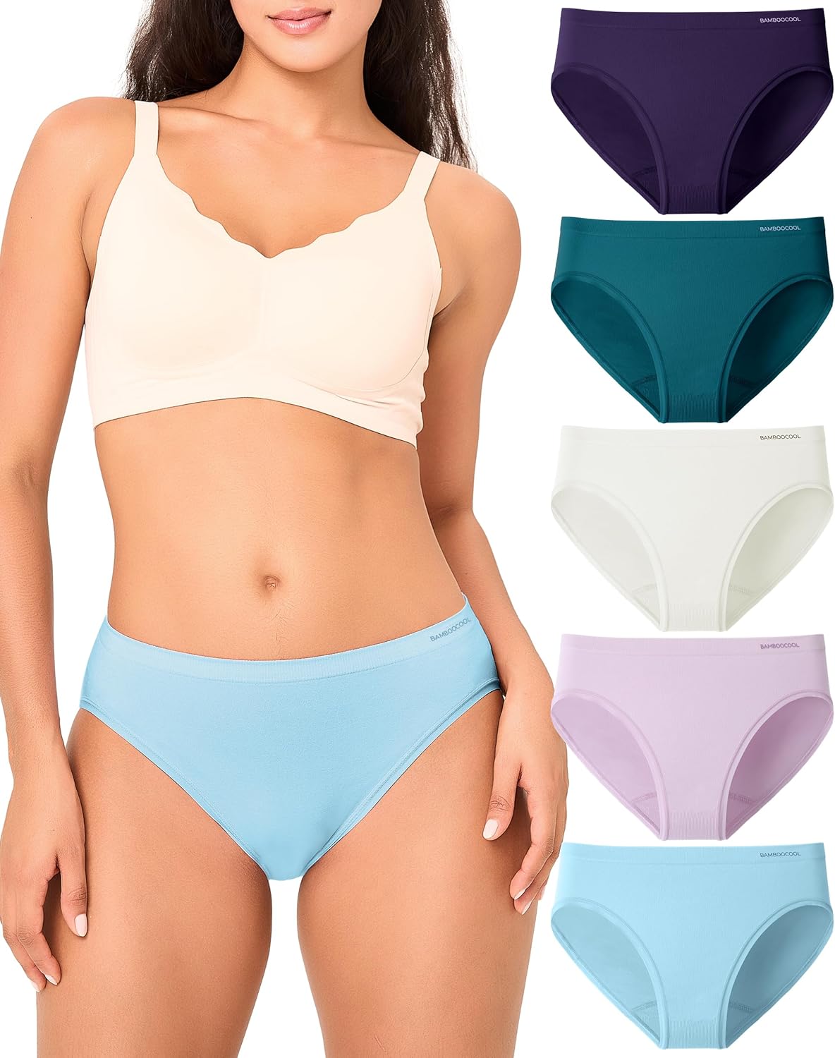 Thumbnail 3 de Bamboo Cool Women's Mid-Waisted Briefs ⚙