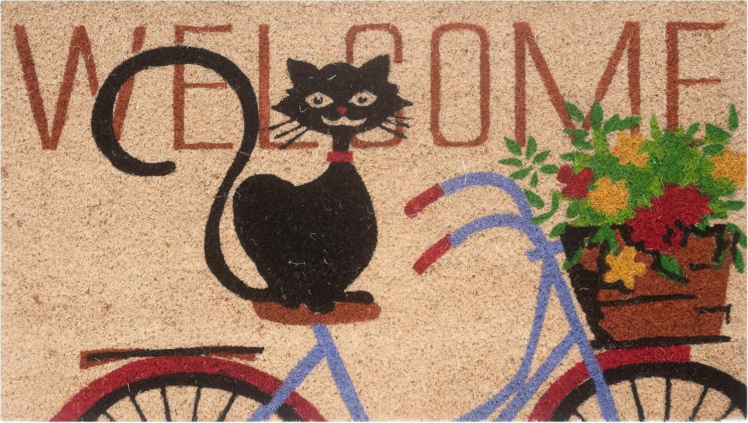 Thumbnail 6 de Baroni Home Zerbino da Esterno Ingresso Casa in Cocco Dipinto a Mano 70x40 cm – Gatto su ramo