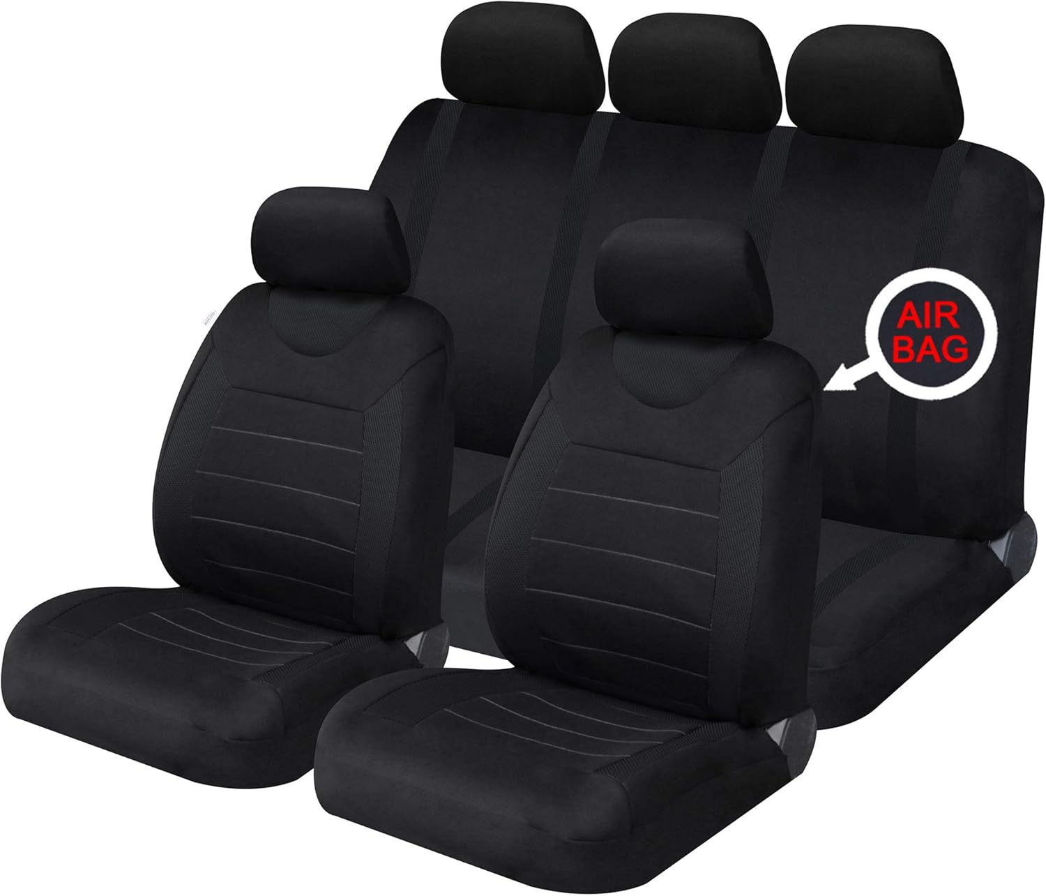 Thumbnail 5 de Sakura Carnaby Red Car Seat and Headrest Covers – Full Universal Set