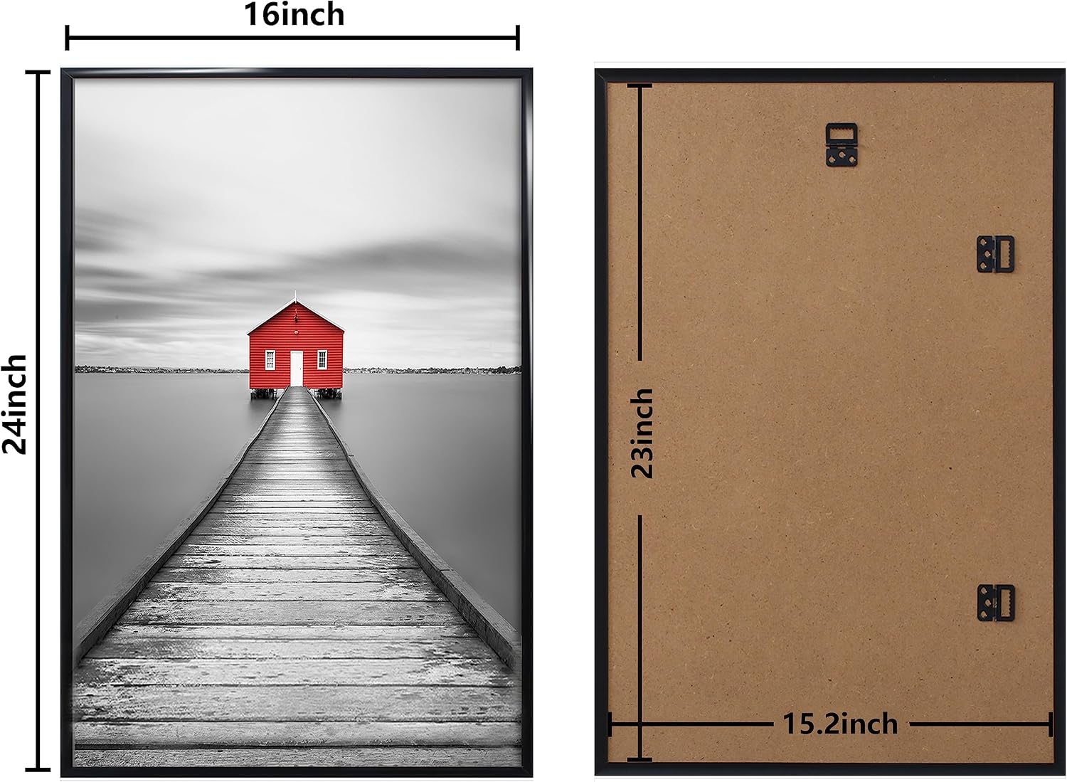 Thumbnail 1 de ELSKER&HOME 16x24 Poster Frame 3 Pack (Black) — Wall Mount Picture Frames for Horizontal or Vertical Display