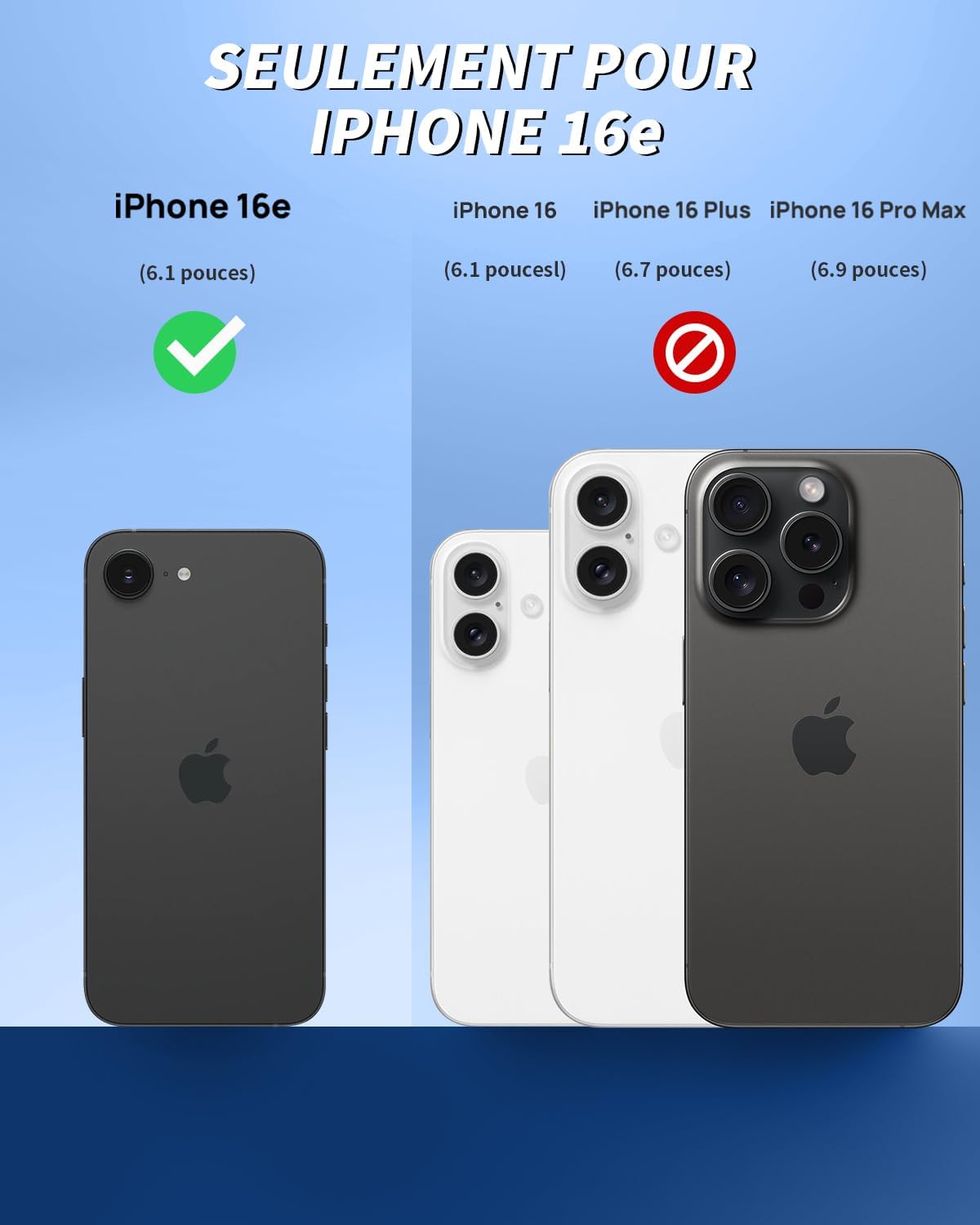 Thumbnail 6 de Coque Lanhiem Métal militaire antichoc IP68 avec écran intégré pour iPhone 17e / 16e (noir)