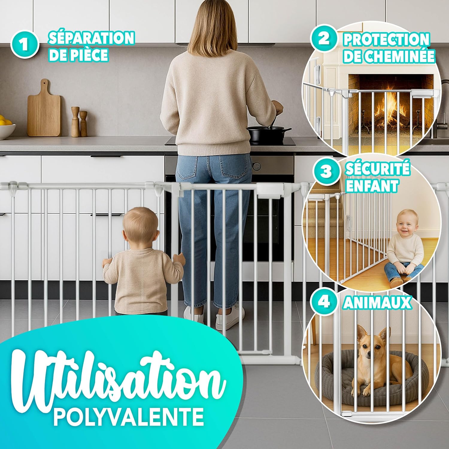 Thumbnail 5 de KIDUKU Barrière de sécurité 300 cm