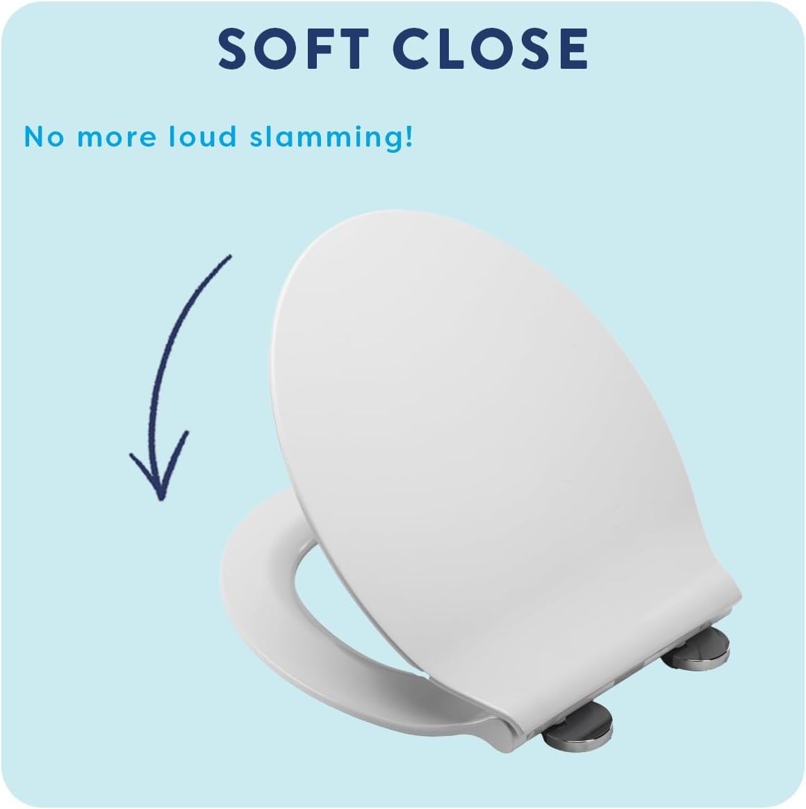 Thumbnail 1 de Croydex Michigan Slimline Flexi-Fix White Soft Close Toilet Seat