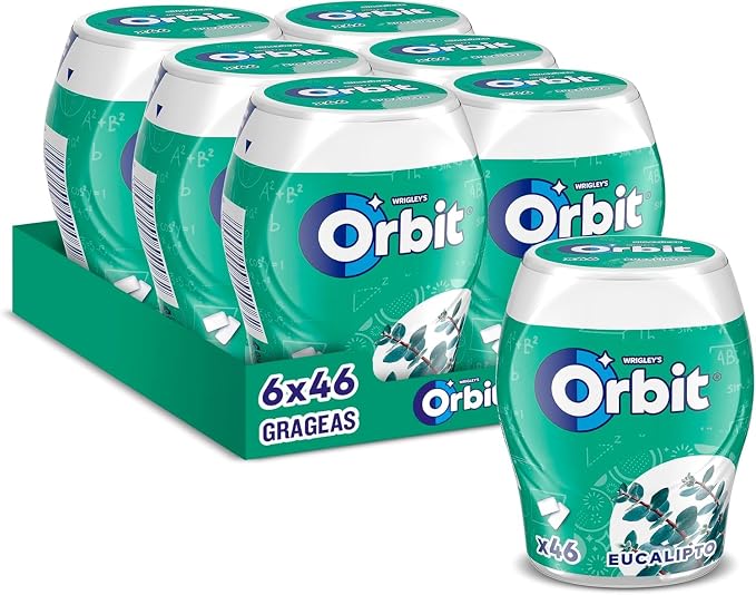 Detalle de Orbit Bote de Chicles Sin Azúcar Eucalipto 🌿 (6x46)