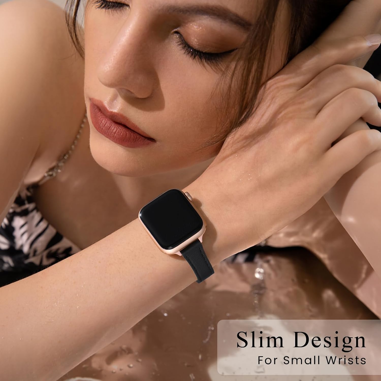 Detalle 2 de STIROLL Slim Leather Bands for Apple Watch