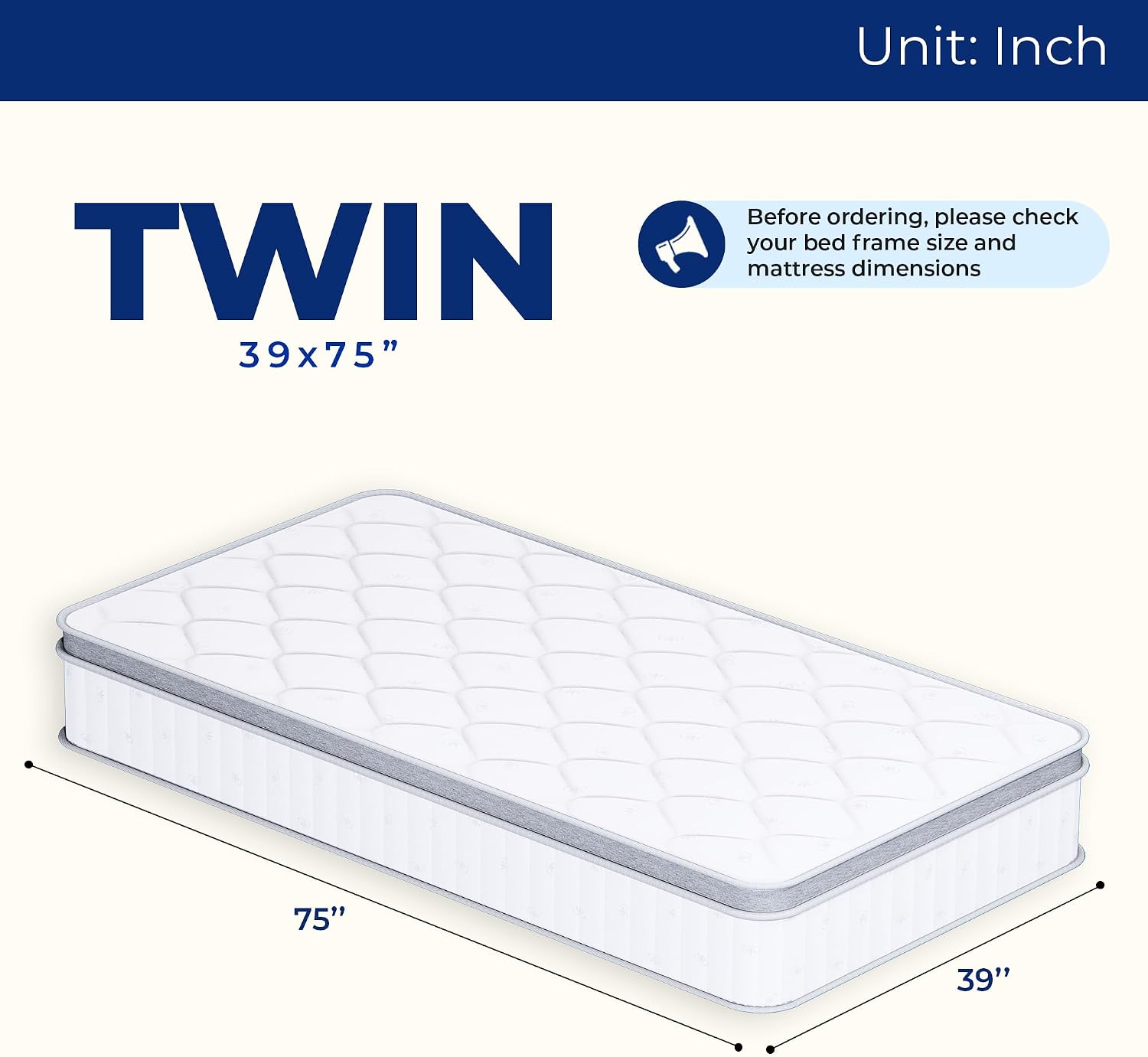 Detalle 2 de Neo Sleep NS-HY1-BA-10T Twin 10-Inch Hybrid Mattress with Pocket Springs