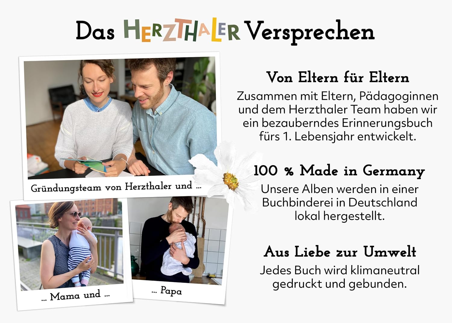 Thumbnail 5 de Babyalbum „Mein erstes Jahr“ – Baby Erinnerungsbuch zum Ausfüllen (72 Seiten) von Herzthaler