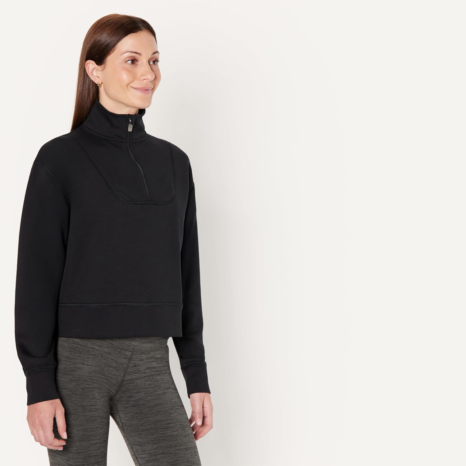 Thumbnail 1 de Amazon Essentials Women’s Active Sweat Oversized Half-Zip Pullover Jacket