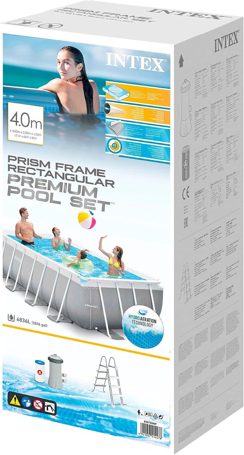 Thumbnail 4 de INTEX 55211 - Piscina Elevada Rectangular Prism Frame con Depuradora 🏊‍♀