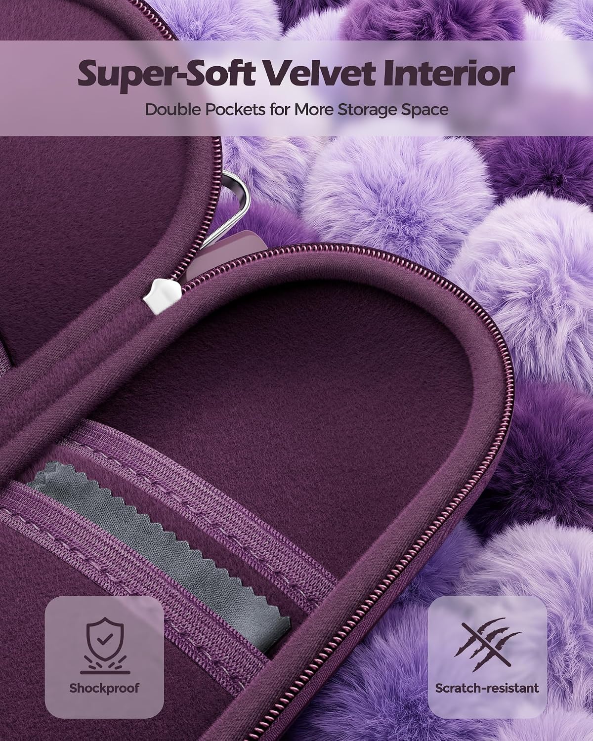 Detalle de ProCase Double Sunglasses Case: Dual Glasses Case with Hard EVA Shell