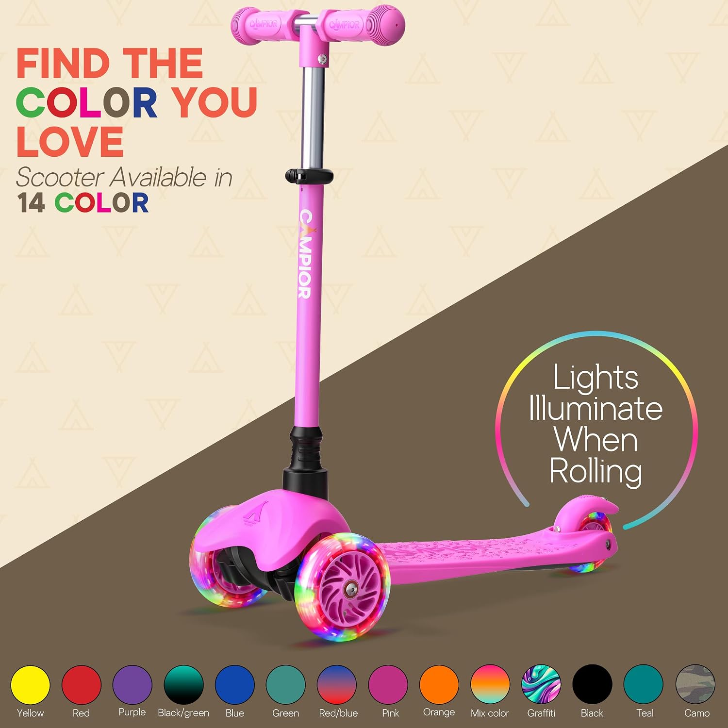 Thumbnail 6 de Pink Mini 3 Wheel Kids Scooter 2+ 🛴